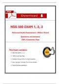 NSG 500 Exam Review &ndash; Verified Questions and Answers for Advanced Practice Nursing &lpar;2025&rpar;