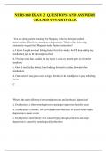 NURS 660 Exam 2 &ndash; Questions & Correct Answers &vert; Maryville University &vert; Graded A&plus; Study Guide