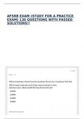 AFSRB EXAM &lpar;STUDY FOR A PRACTICE EXAM&rpar; 130 QUESTIONS WITH PASSED SOLUTIONS&excl;&excl;