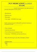 NLN MEDICATION EXAM QUESTIONS AND ANSWERS 2025