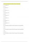 Unit 6 - Systems of Equations Exam Questions and Answers Already Passed 