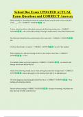 School Bus Exam UPDATED ACTUAL    Exam Questions and CORRECT Answers 