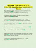 School Bus Endorsement ACTUAL   UPDATED  Exam Questions and CORRECT  Answers 