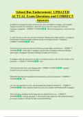 School Bus Endorsement  UPDATED  ACTUAL Exam Questions and CORRECT  Answers