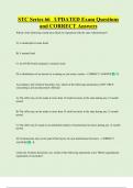 STC Series 66   UPDATED Exam Questions  and CORRECT Answers