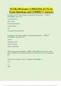 NUTR 430 Exam 1 UPDATED ACTUAL   Exam Questions and CORRECT Answers 