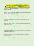 Nutr 430 Test &num;1 UPDATED ACTUAL    Exam Questions and CORRECT Answers 