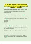 NUTR 430 Community Needs Assessment  UPDATED ACTUAL   Exam Questions and  CORRECT Answers