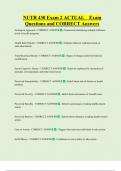 NUTR 430 Exam 2 ACTUAL    Exam  Questions and CORRECT Answers 