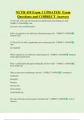NUTR 430 Exam 2 UPDATED  Exam  Questions and CORRECT Answers