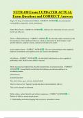 NUTR 430 Exam 2 UPDATED ACTUAL    Exam Questions and CORRECT Answers 