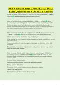 NUTR 430 Mid term UPDATED ACTUAL    Exam Questions and CORRECT Answers 
