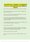 NUTR 430 Bundled Exam Questions WITH  CORRECT Answers