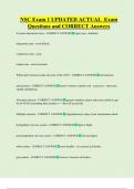 NSC Exam 1 UPDATED ACTUAL  Exam  Questions and CORRECT Answers 