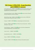 NSC Exam 1 UPDATED   Exam Questions  and CORRECT Answers 