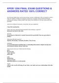 KPER 1200 FINAL EXAM QUESTIONS & ANSWERS RATED 100&percnt; CORRECT