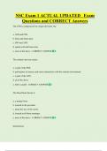 NSC Exam 1 ACTUAL UPDATED   Exam  Questions and CORRECT Answers