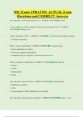 NSC Exam 1 UPDATED ACTUAL  Exam  Questions and CORRECT Answers 