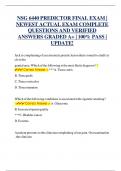 NSG 6440 PREDICTOR FINAL EXAM &vert; NEWEST ACTUAL EXAM COMPLETE QUESTIONS AND VERIFIED ANSWERS GRADED A&plus; &vert; 100&percnt; PASS &vert;  UPDATE&excl;&period;