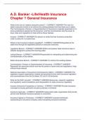 A&period;D&period; Banker -Life&sol;Health Insurance Chapter 1 General Insurance Questions and answers latest update