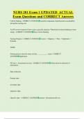 NURS 201 Exam 1 UPDATED  ACTUAL   Exam Questions and CORRECT Answers