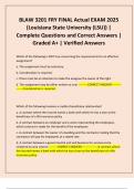 BLAW 3201 FRY FINAL Actual EXAM 2025 &lpar;Louisiana State University &lpar;LSU&rpar;&rpar; &vert; Complete Questions and Correct Answers &vert; Graded A&plus; &vert; Verified Answers
