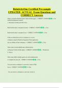 RelativityOne Certified Pro sample  UPDATED  ACTUAL  Exam Questions and  CORRECT Answers 