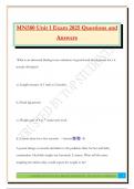 MN580 Unit 1 Exam 2025 Questions and Answers