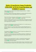Mosby's Exam Review Image Production  UPDATED  ACTUAL Exam Questions and  CORRECT Answers
