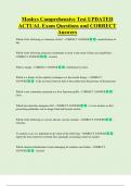 Mosbys Comprehensive Test UPDATED   ACTUAL Exam Questions and CORRECT  Answers 