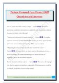 Patient Centered Care Exam 3 2025 Questions and Answers
