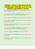 Pathology - Mosby's Comprehensive Review  of Radiography UPDATED  ACTUAL Exam  Questions and CORRECT Answers 