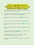 Mosby's Comprehensive Review of  Radiography UPDATED  ACTUAL Exam  Questions and CORRECT Answers 