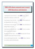 PRN 1178 client centered care 2 exam 1 2025 Questions and Answers