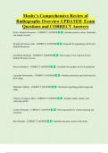 Mosby&rsquo;s Comprehensive Review of  Radiography Overview UPDATED  Exam  Questions and CORRECT Answers 