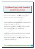 PRN Exam 2 Study Guide Exam 2025 Questions and Answers