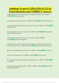 Audiology Exam &num;2 UPDATED ACTUAL   Exam Questions and CORRECT Answers 