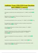Audiology Exam UPDATED Exam Questions  and CORRECT Answers