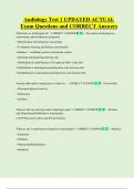 Audiology Test 1 UPDATED ACTUAL  Exam Questions and CORRECT Answers 