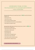 GFEBS BEX WEBL FUNDS MANAGEMENT EXAM 2025 QUESTIONS AND ANSWERS