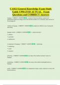 CASLI General Knowledge Exam Study  Guide UPDATED ACTUAL   Exam  Questions and CORRECT Answers
