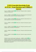 CASLI Generalist Knowledge Exam  ACTUAL   Exam Questions and CORRECT  Answers