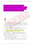 ATI RN COMPREHENSIVE  PREDICTOR 2019 FORM C 180  questions and answers graded  A&sol;latest updated april 2023