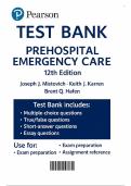 Prehospital Emergency Care 12th Edition - Test Bank by Joseph J&period; Mistovich&comma; Keith J&period; Karren&comma; Brent Hafen