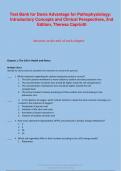 Test Bank for Davis Advantage for Pathophysiology&colon;  Introductory Concepts and Clinical Perspectives&comma; 2nd  Edition&comma; Theresa Capriotti
