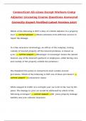 Connecticut All-Lines Except Workers Comp Adjuster Licensing Course Questions Answered Correctly Expert Verified Latest Version 2025