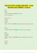 EXCPT STUDY GUIDE UPDATED    Exam  Questions and CORRECT Answers