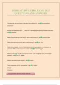 HFRG STUDY GUIDE EXAM 2025 QUESTIONS AND ANSWERS