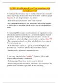DAWIA Certification Exam Prep questions with accurate answers