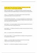 Aceable Agent Texas Real Estate Principles I Questions with 100&percnt; Correct Answers &vert; Latest Update 2025&sol;2026